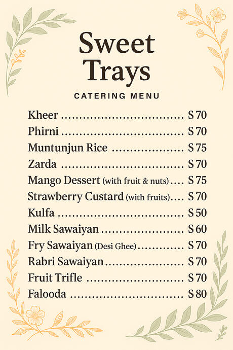 Sweet Trays
