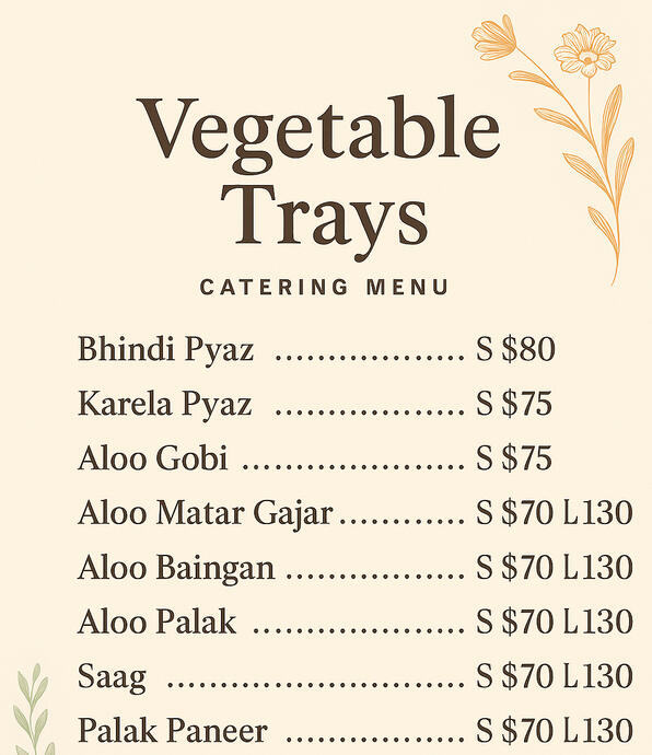 Vegetable Trays