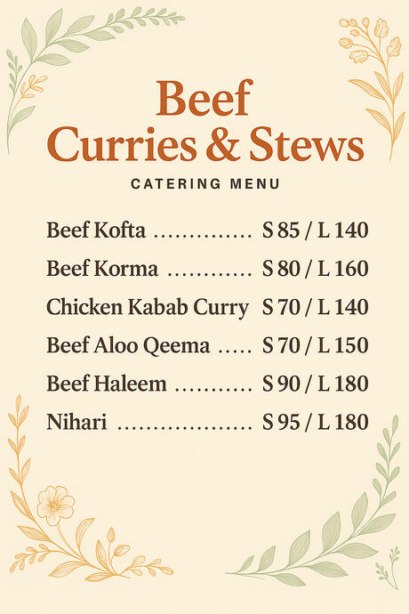 Beef Curries & Stews