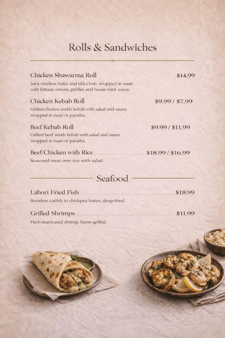 Rolls &amp; Sandwiches + Seafood